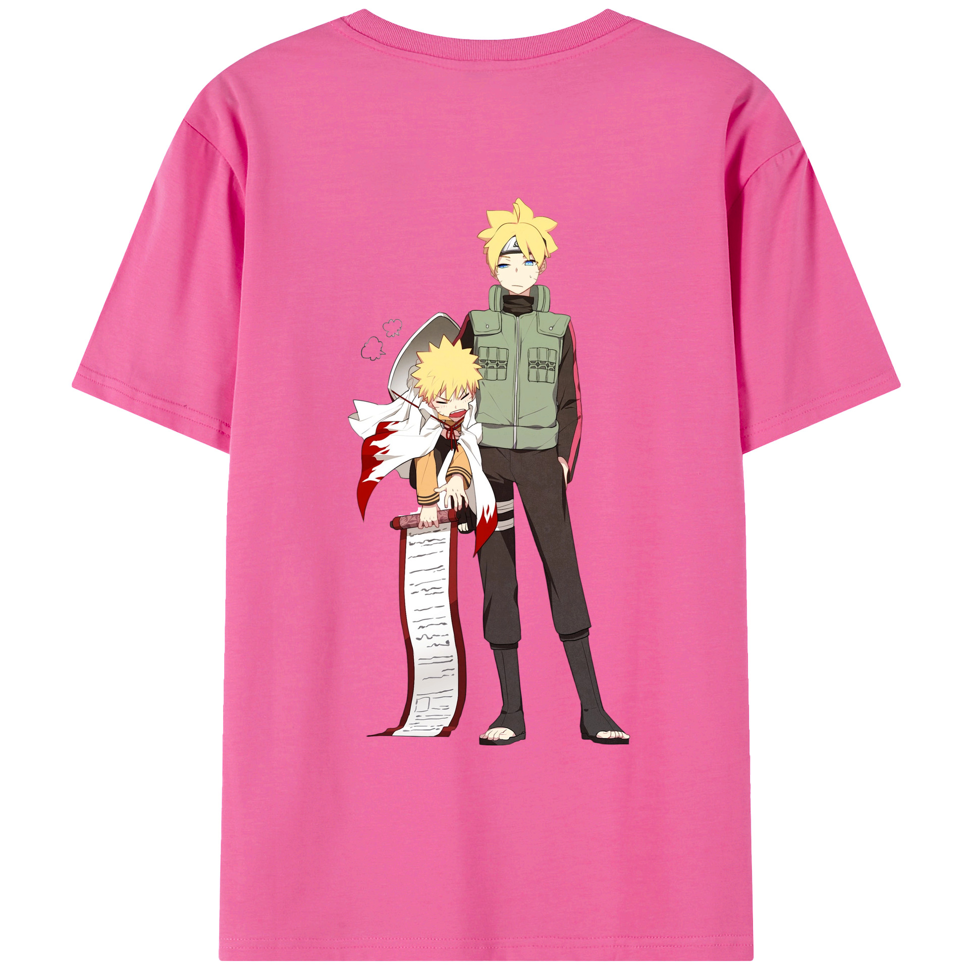 （画像用） NARUTO -ナルト- 波風 ミナト Namikaze Minato レディース半袖Tシャツ(バックプリント)